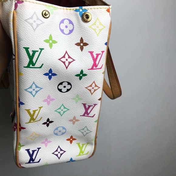 SOLD Louis Vuitton Aurelia MM White Multicolor - Picture 4 of 16